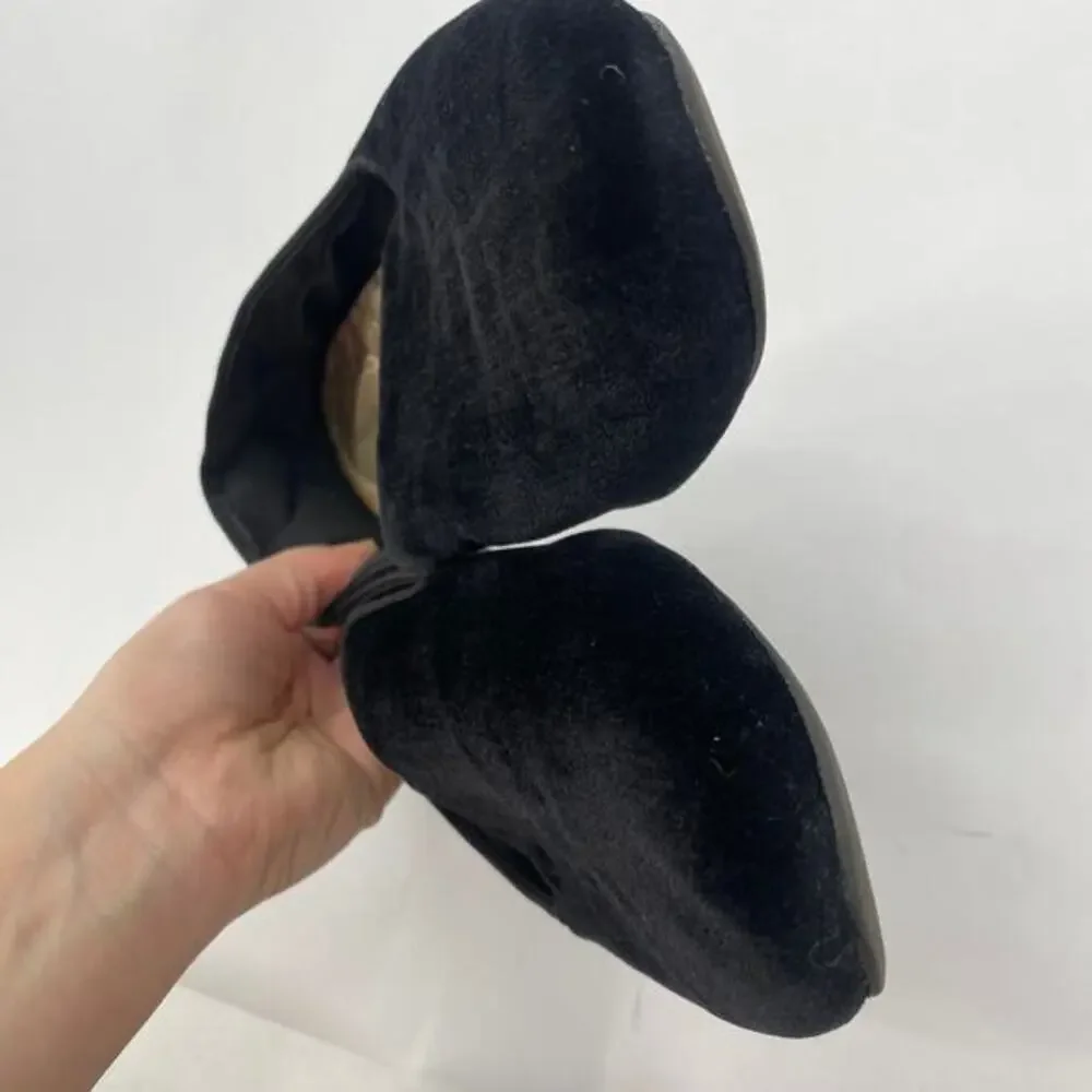 Birdies black velvet‎ loafers